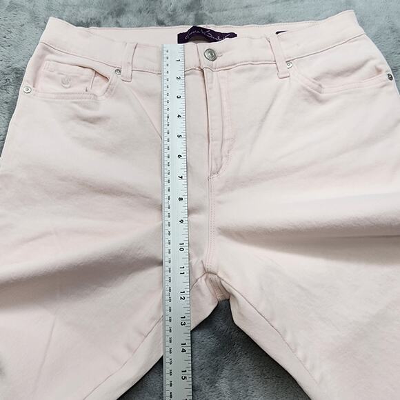 Gloria Vanderbilt Jeans Womens 12 SHORT Light Pink Amanda High Rise Tapered Slim - Picture 13 of 16